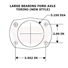 Rear Disc Brake Kit with Plain Rotors and Zinc Plated Calipers for Ford image 2