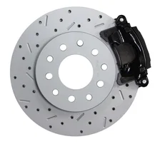 Rear Disc Brake Kit  with Drilled Rotors and Black Powder Coated Calipers image 7