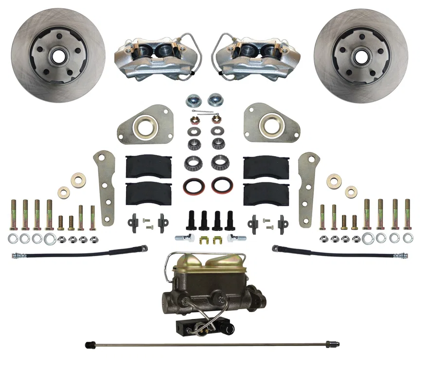 Manual Front Kit with Plain Rotors and Zinc Plated Calipers