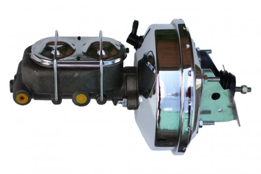 Leed Brakes PBKT1086, Power booster kit 9 inch booster 1-1/8 inch bore master (Chrome)