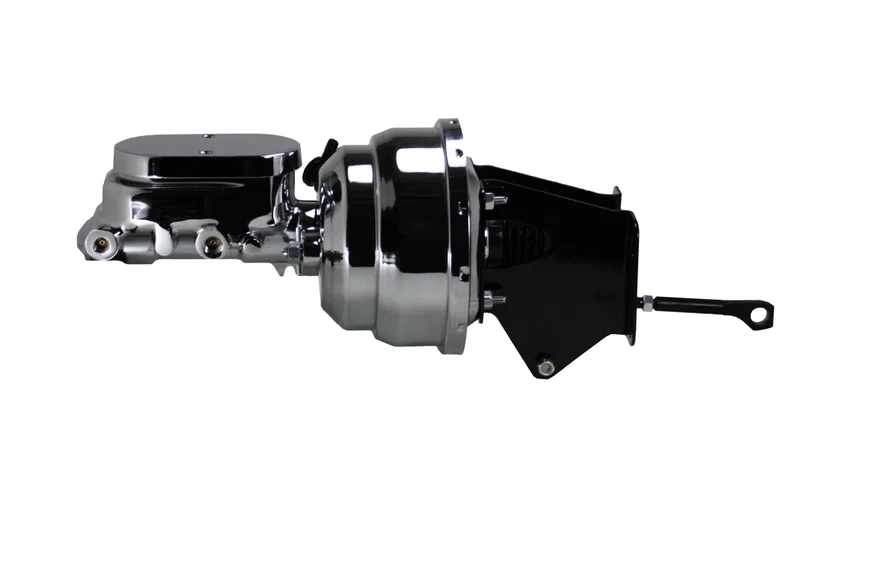 Leed Brakes C9F, 8 inch dual power booster, 1 inch bore master (Chrome) for Jeep