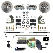 Power Front Kit with Plain Rotors and Zinc Plated Calipers image 1