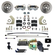 Power Front Kit with Plain Rotors and Zinc Plated Calipers image 1