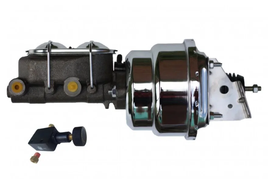 Leed Brakes PBKT1031, Power booster kit 7 inch dual booster 1 inch bore master adj valve(Chrome)