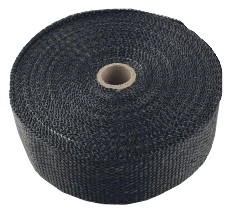 Torque Solution TS-EW-1X50BK, Fiberglass Exhaust Wrap Universal 1inx50ft - Black