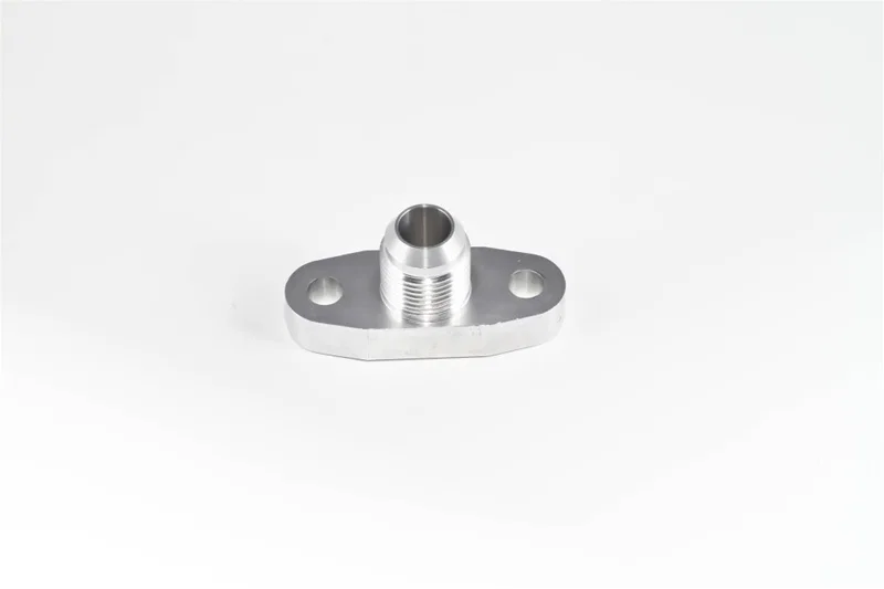 Torque Solution TS-UNI-009, Billet Oil Drain Flange w/ Integrated -10 Flare: Universal T3/T4 & PTE Turbos