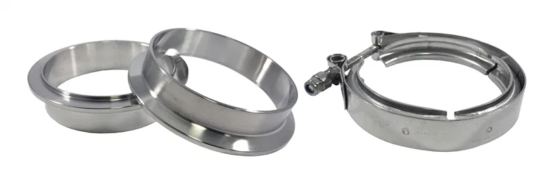 Torque Solution TS-VBK-25, Stainless Steel V-Band Clamp & Flange Kit - 2.5in