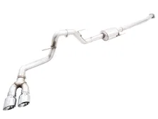 0FG Dual Side Exit Exhaust for '21+ Ford F-150 - 4.5" Chrome Silver Tips image 1