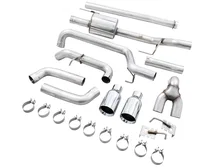 0FG Dual Split Rear Exhaust for '21+ Ford F-150 - 5" Chrome Silver Tips image 2