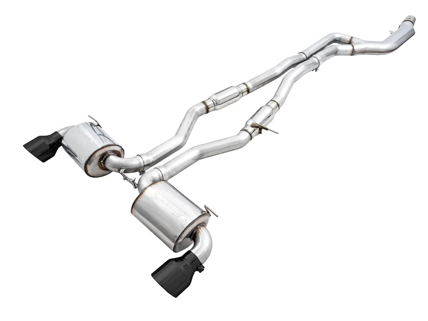 Resonated Touring Edition Exhaust for A90 Supra - 5" Diamond Black Tips for Toyota GR Supra