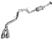 0FG Dual Side Exit Exhaust for Ford F-150 Regular Cab - 4.5" Chrome Silver Tips image 1