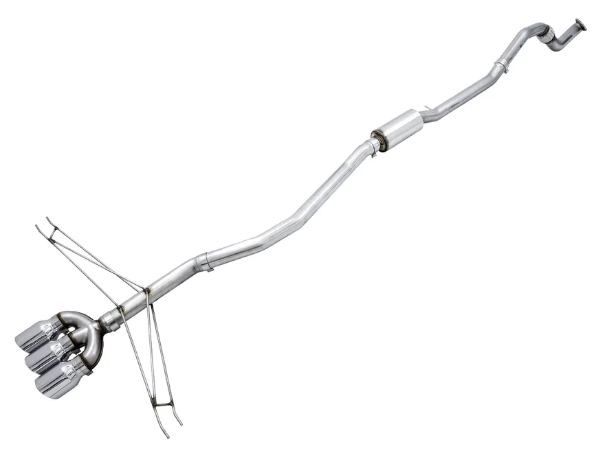 Track Edition Exhaust for 10th Gen Civic Si Coupe / Sedan (includes Front Pipe) - Triple Chrome Silver Tips