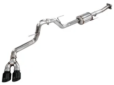 0FG Dual Side Exit Exhaust for Ford F-150 Regular Cab - 4.5" Diamond Black Tips image 1