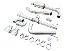 Track Edition Exhaust for VW MK8 GTI - Chrome Silver Tips image 3