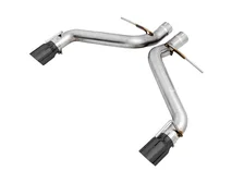 Track Edition Axleback Exhaust for Gen6 Camaro SS/LT1, Dual Outlet - 4.5" Diamond Black Tips image 1