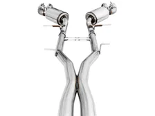 Touring Edition Catback Exhaust for Gen6 Camaro SS/ZL1/LT1, Quad Outlet - Resonated - 4.5" Chrome Silver Tips image 3