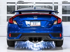 Touring Edition Exhaust for 10th Gen Civic Si Coupe / Sedan (includes Front Pipe) - Triple Diamond Black Tips image 5