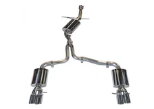 Touring Edition Exhaust for B8/B8.5 A4 2.0T - Quad Tip, Chrome Silver Tips for Audi A4 Quattro image 1
