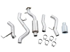 0FG Catback Exhaust for Ford Bronco with BashGuard™ - Single 5" Chrome Silver Tip image 3