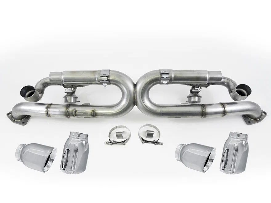 SwitchPath™ Exhaust for Porsche 991 - PSE cars - Chrome Silver Tips