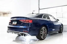 SwitchPath™ Exhaust for Audi B9 S5 Coupe - Non-Resonated - 4" Chrome Silver Tips image 6