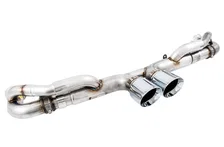 SwitchPath™ Exhaust for Porsche 991.1 / 991.2 GT3 / RS - Chrome Silver Tips image 1