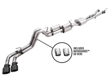 0FG Exhaust with BashGuard for 3rd Gen Tacoma - Dual Diamond Black Tips image 2