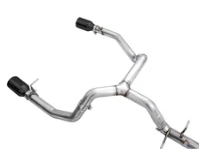 0FG Catback Split Rear Exit Exhaust for 4th Gen Silverado/Sierra 1500 5.3L (Flat Bumper) - Dual Diamond Black Tips image 2
