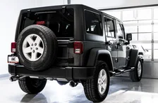 Tread Edition Axleback Dual Exhaust for Jeep JK/JKU 3.6L - Chrome Silver Tips image 7