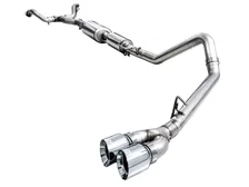 0FG Exhaust for 3rd Gen Toyota Tundra - Dual Chrome Silver Tips image 4