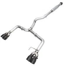 Track Edition Exhaust for VA / GV WRX / STI Sedan - 4" Diamond Black Quad Tips for Subaru image 1