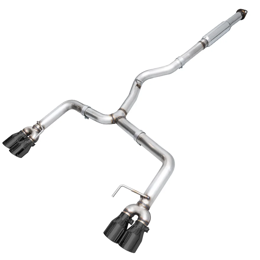 Track Edition Exhaust for VA / GV WRX / STI Sedan - 4" Diamond Black Quad Tips for Subaru