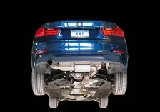 Touring Edition Exhaust + Performance Mid Pipe for BMW F30 320i - 4" Chrome Silver Tip image 2