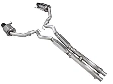Touring Edition Exhaust for S650 Ford Mustang GT Fastback - Dual Diamond Black Tips image 2