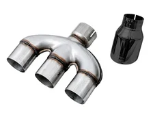 Touring Edition Exhaust for 10th Gen Civic Si Coupe / Sedan (includes Front Pipe) - Triple Diamond Black Tips image 3
