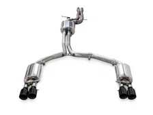 Touring Edition Exhaust for Audi C7.5 A7 3.0T - Quad Outlet, Diamond Black Tips image 1