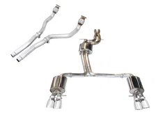Touring Edition Exhaust System for B8/8.5 S5 Cabrio (Exhaust + Non-Resonated Downpipes) - Chrome Silver Tips image 1
