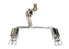 Touring Edition Exhaust for Audi B8 S4 3.0T - 4" Chrome Silver Tips image 1