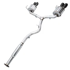 Touring Edition Exhaust for VA STI / GV WRX / GV STI Sedan - 4" Diamond Black Quad Tips for Subaru image 2