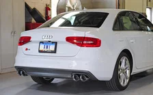 Track Edition Exhaust for Audi B8 S4 3.0T - 4" Chrome Silver Tips image 2