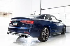Touring Edition Exhaust for Audi B9 S5 Coupe - Resonated - 4" Diamond Black Tips image 4