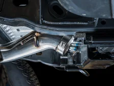 0FG Catback Exhaust for Ford Bronco with BashGuard™ - Dual 4.5" Diamond Black Tips image 5