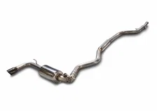 Touring Edition Exhaust + Performance Mid Pipe for BMW F30 320i - 3.5" Diamond Black Tip image 1