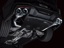 Track Edition Exhaust for S650 Ford Mustang Dark Horse - Quad Chrome Silver Tips image 13