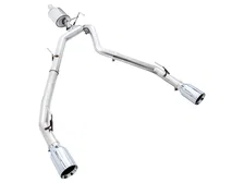 0FG Dual Rear Exit Catback for 4th Gen RAM 1500 5.7L (without bumper cutouts) - Chrome Silver Tips image 3