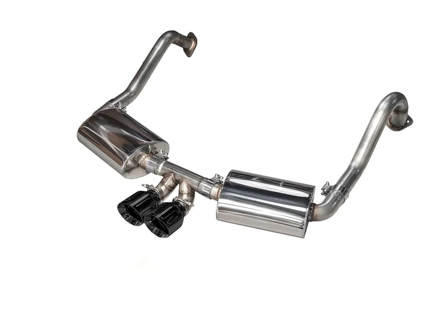 Performance Exhaust System for Porsche 981 - With Diamond Black Tips