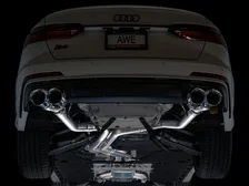 Track Edition Exhaust for Audi C8 S6/S7 - 4.5" Chrome Silver Tips image 14