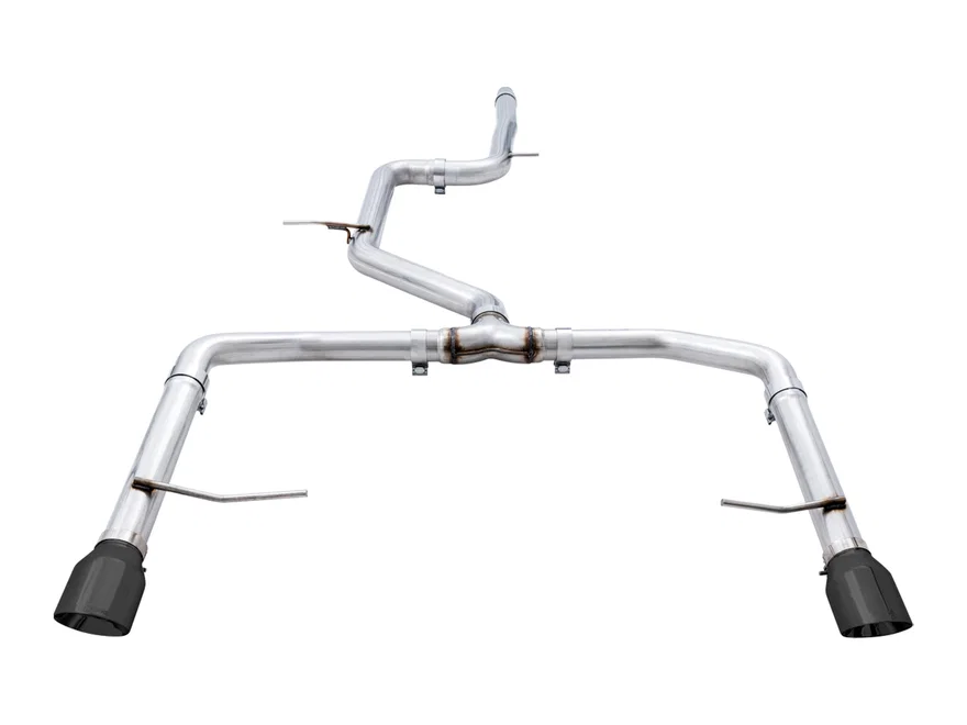 Track Edition Exhaust - Non-Resonated - for MK7 Jetta GLI w/ Stock Downpipe - Diamond Black Tips