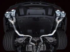 Track Edition Exhaust for S650 Ford Mustang Dark Horse - Quad Chrome Silver Tips image 14
