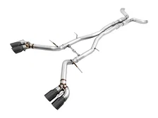 Track Edition Catback Exhaust for Gen6 Camaro SS/ZL1/LT1, Quad Outlet - Resonated - 4.5" Diamond Black Tips image 1